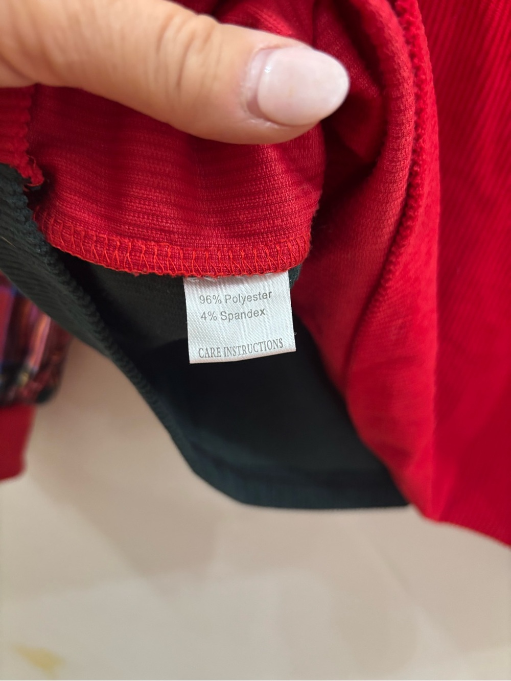 Southern Grace Red Patchwork Pullover with Plaid & Leopard - Picture 4 of 4